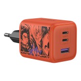 UGREEN X ROV อะแดปเตอร์ Wall Charger 1 USB-A / 2 USB-C (PD45W) GaN Tech Orange (65574)