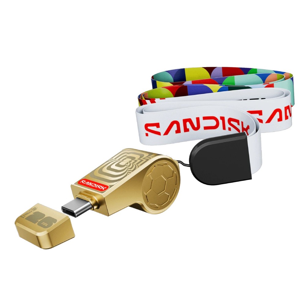 แฟลชไดร์ฟ SanDisk FIFA World Cup 2026 USB Drive Type-C 128GB (SDCZIA-128G-G46GLD) Gold Edition