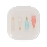 หัวปากกาไอแพด TECHPRO Stylus Apple Pencil Tips Gen1/2 Pink/Blue/White Transparent (4 pcs.)
