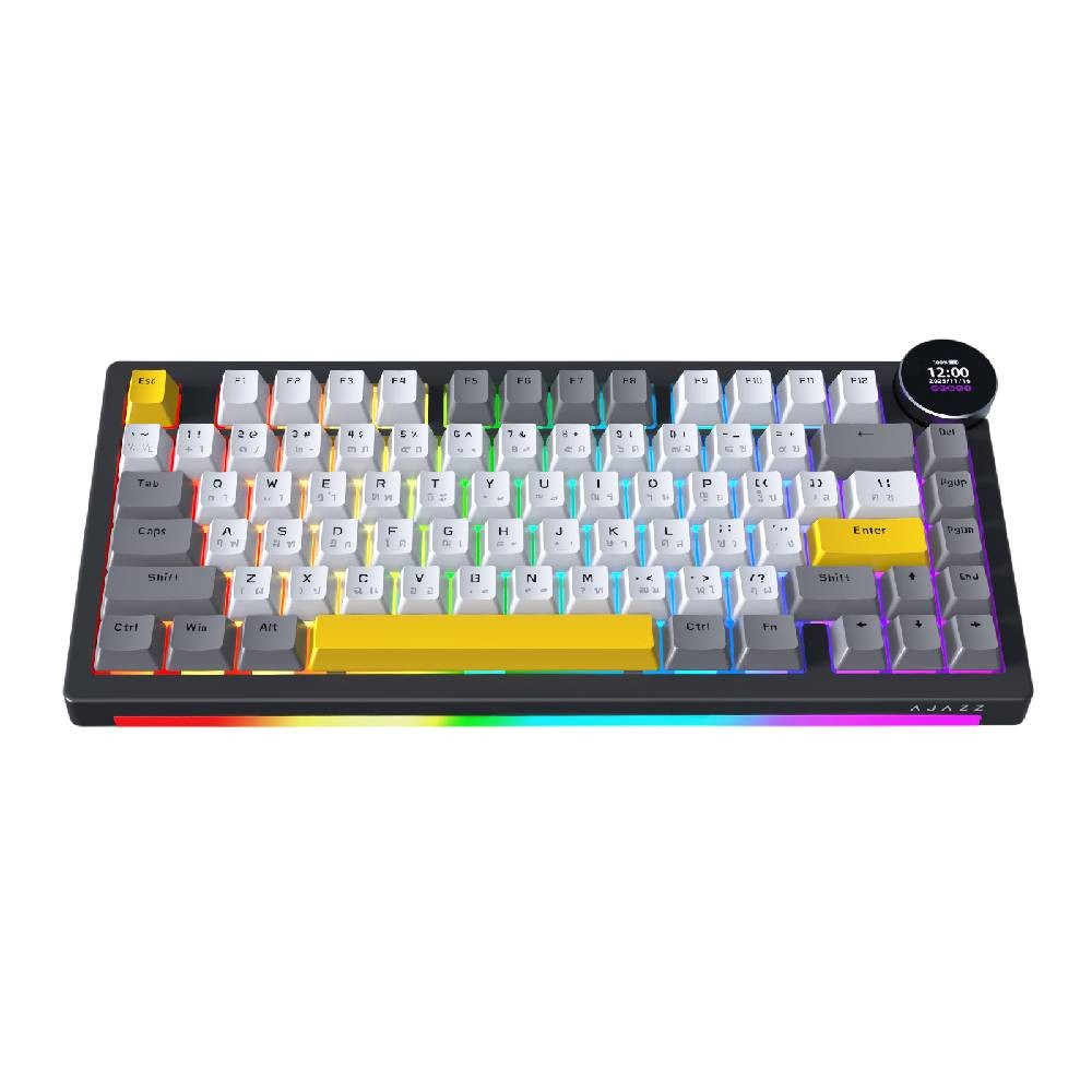 คีย์บอร์ดเกมมิ่ง Ajazz Gaming AK820V2 LCD Starry Night White Peach Switch