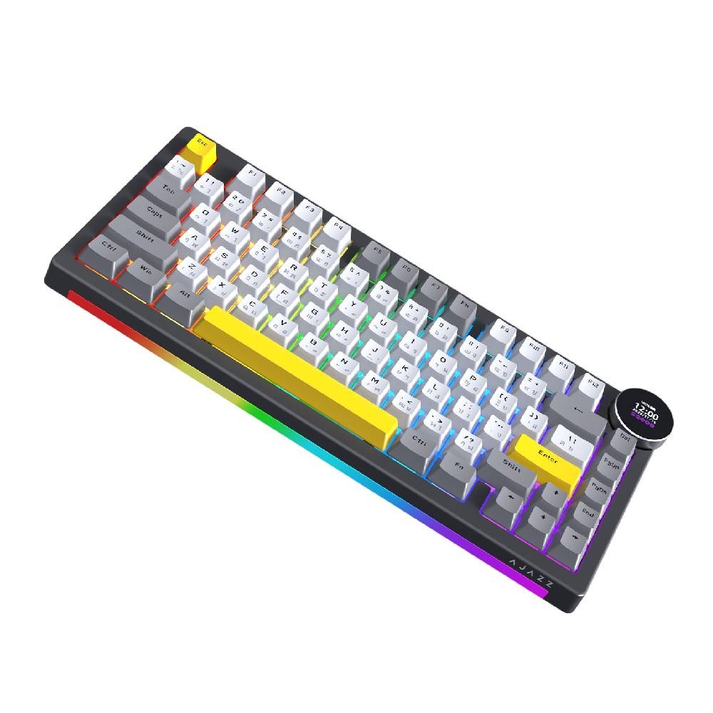 คีย์บอร์ดเกมมิ่ง Ajazz Gaming AK820V2 LCD Starry Night White Peach Switch