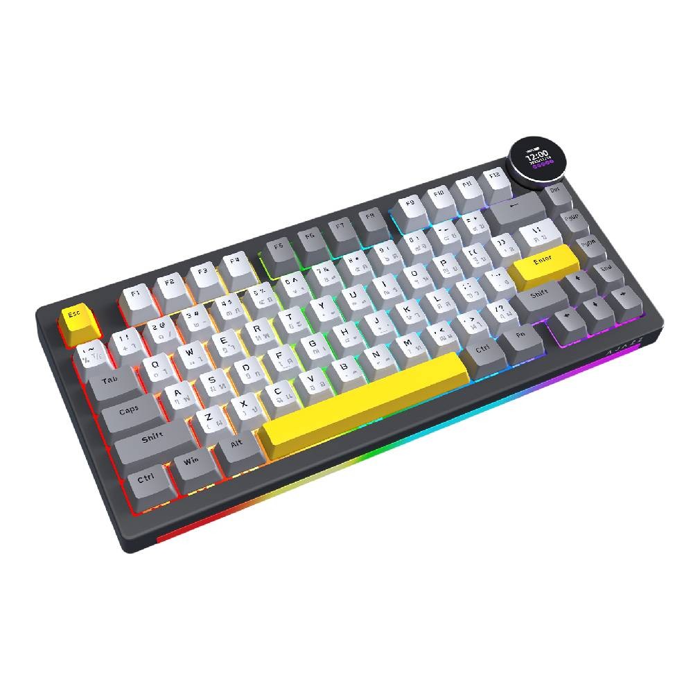 คีย์บอร์ดเกมมิ่ง Ajazz Gaming AK820V2 LCD Starry Night White Peach Switch