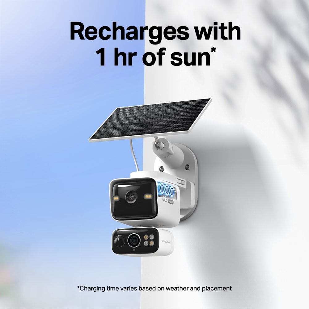 กล้องวงจรปิด TP-Link Tapo C645D KIT Solar-Powered Dual-Lens Pan/Tilt Security Camera Kit