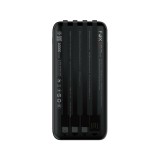 พาวเวอร์แบงค์ FOX 10,000 mAh with Built-in Cable LED Display AG1001 (CCC) Black