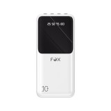 พาวเวอร์แบงค์ FOX 10,000 mAh with Built-in Cable LED Display AG1001 (CCC) White