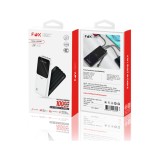 พาวเวอร์แบงค์ FOX 10,000 mAh with Built-in Cable LED Display AG1001 (CCC) White