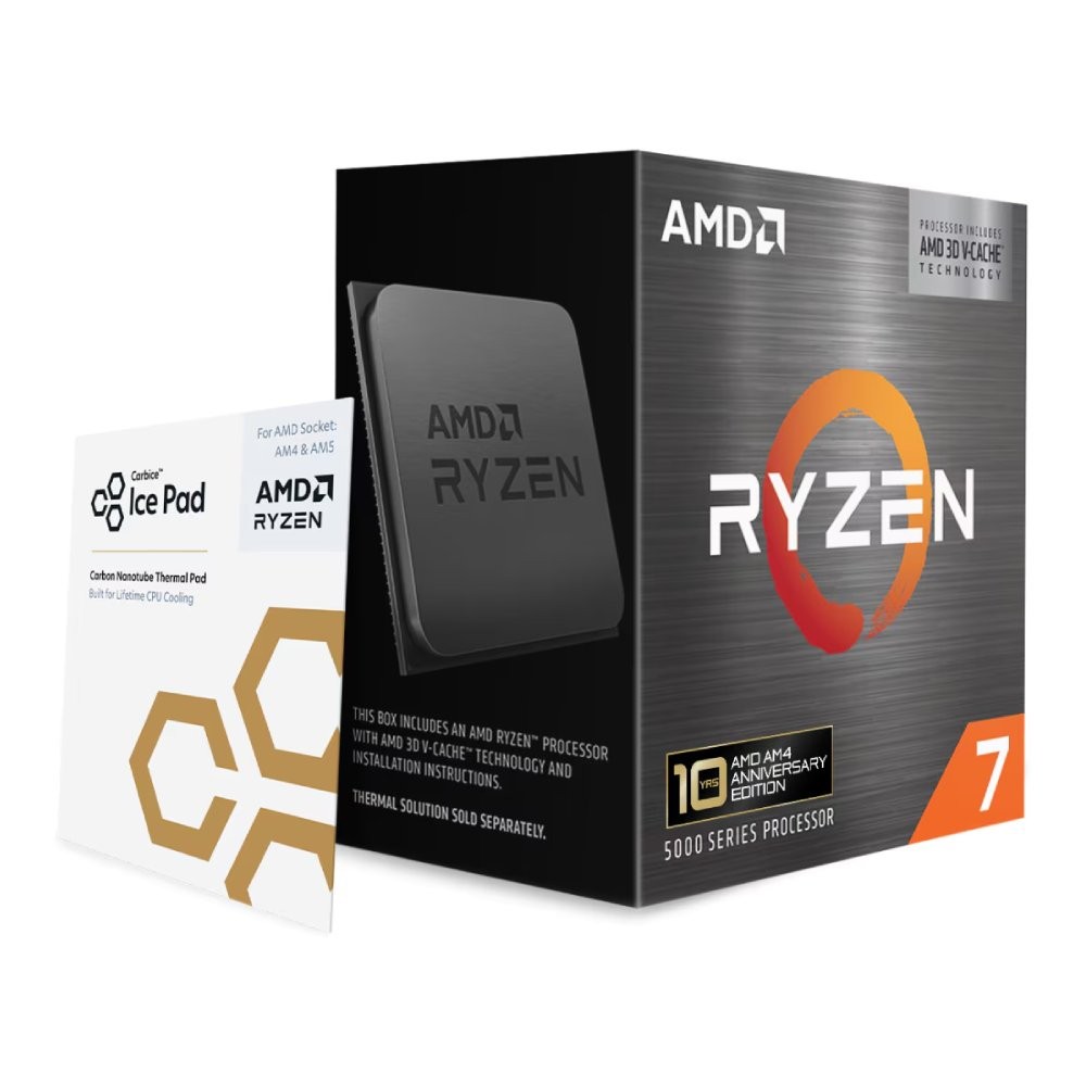 ซีพียู AMD Ryzen 7 5800X3D 3.40GHz 8C/16T AM4 (10th Anniversary Edition)