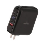 พาวเวอร์แบงค์ TECHPRO 15,000 mAh Built-in Cable BC19 N (CCC) Black