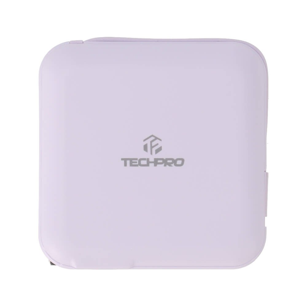 พาวเวอร์แบงค์ TECHPRO 15,000 mAh Built-in Cable BC19 N (CCC) Purple