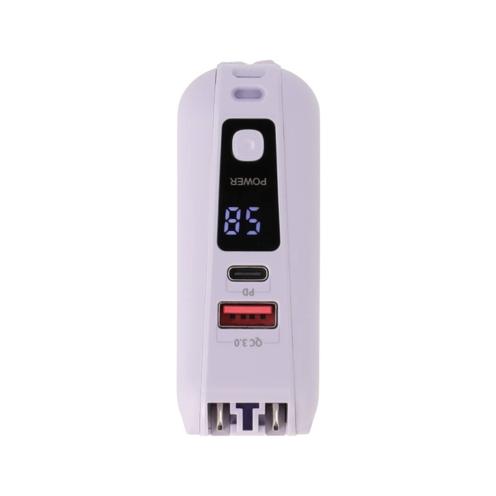 พาวเวอร์แบงค์ TECHPRO 15,000 mAh Built-in Cable BC19 N (CCC) Purple