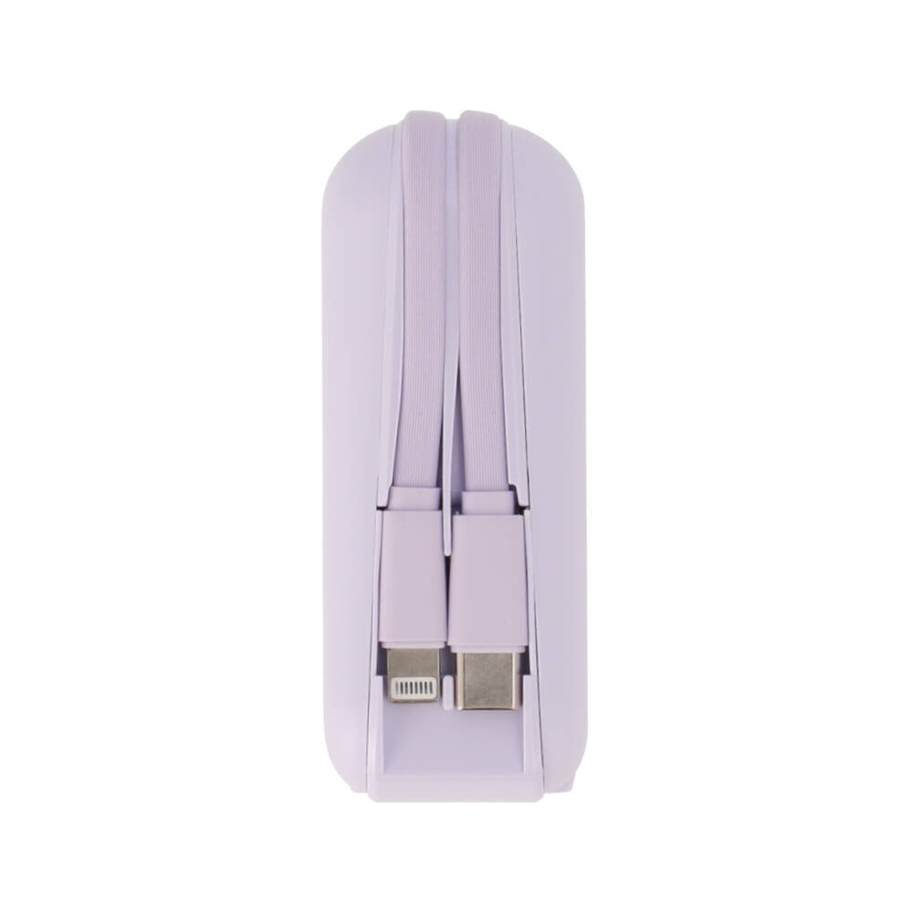 พาวเวอร์แบงค์ TECHPRO 15,000 mAh Built-in Cable BC19 N (CCC) Purple