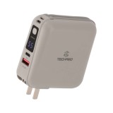 พาวเวอร์แบงค์ TECHPRO 15,000 mAh Built-in Cable BC19 N (CCC) Titanium Gray