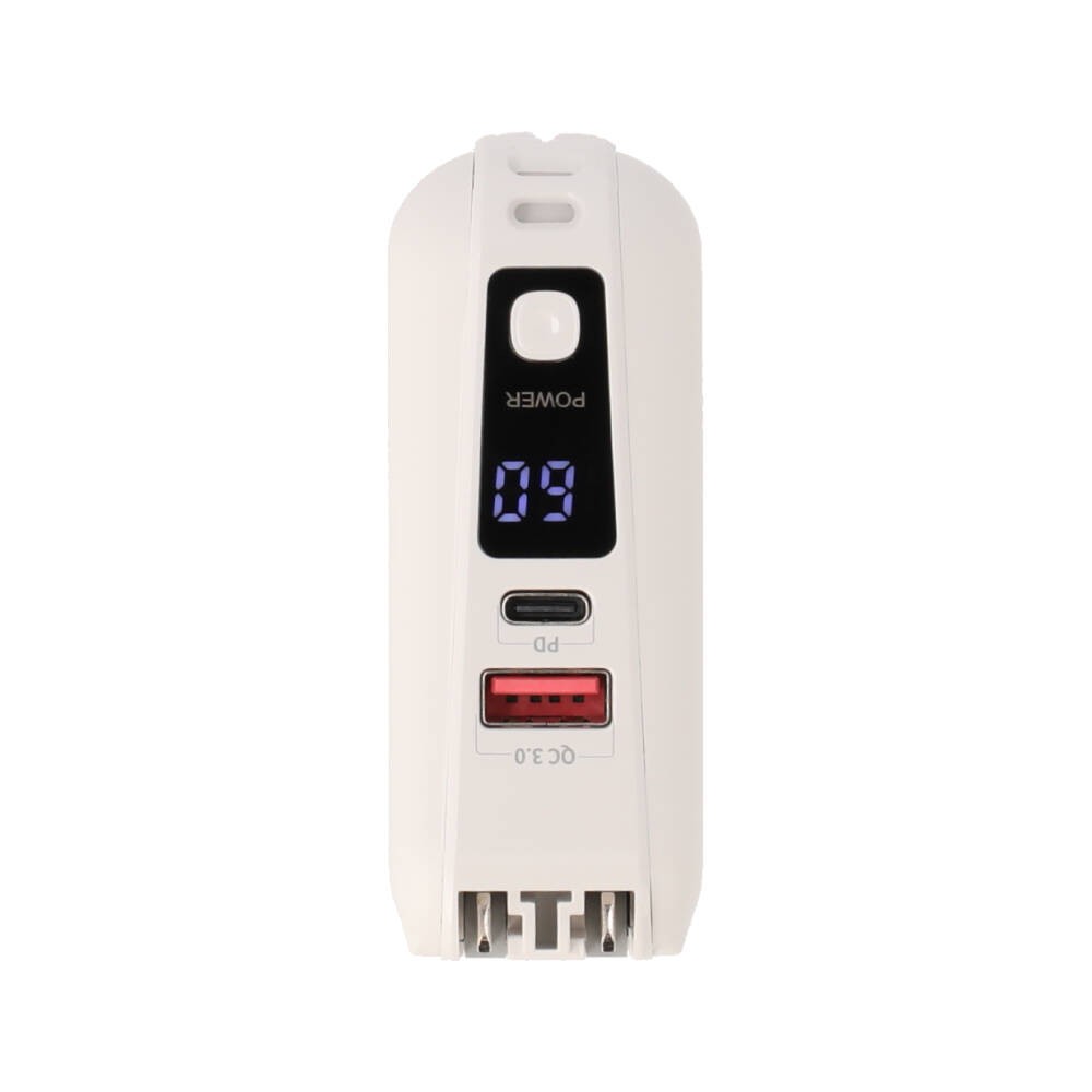 พาวเวอร์แบงค์ TECHPRO 15,000 mAh Built-in Cable BC19 N (CCC) White