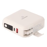 พาวเวอร์แบงค์ TECHPRO 15,000 mAh Built-in Cable BC19 N (CCC) White