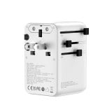 หัวแปลงปลั๊กไฟ QPLUS Universal Travel 45W Built In Cable 1005DTW White