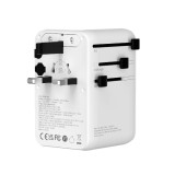 หัวแปลงปลั๊กไฟ QPLUS Universal Travel 45W Built In Cable 1005DTW White
