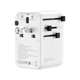 หัวแปลงปลั๊กไฟ QPLUS Universal Travel 70W Built In Cable 1006SDVW White