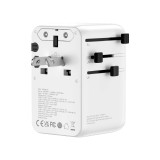 หัวแปลงปลั๊กไฟ QPLUS Universal Travel 70W Built In Cable 1006SDVW White