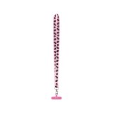 QPLUS x KAKAO Friends สายคล้องโทรศัพท์ Fluffy Ribbon Club Crossbody Strap Pink