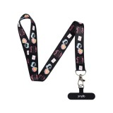 QPLUS x KAKAO Friends สายคล้องโทรศัพท์ Fluffy Ribbon Club Crossbody Strap Black