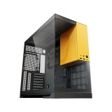 เคสคอมพิวเตอร์ GEOMETRIC FUTURE Model5 Black/Yellow (GF-CGC-MODEL5KY)