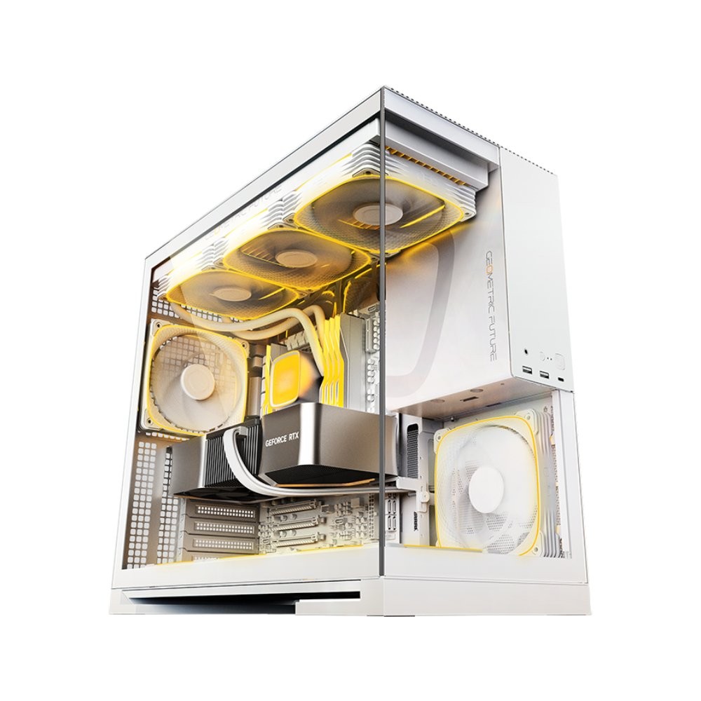 เคสคอมพิวเตอร์ GEOMETRIC FUTURE Model5 White (GF-CGC-MODEL5W)