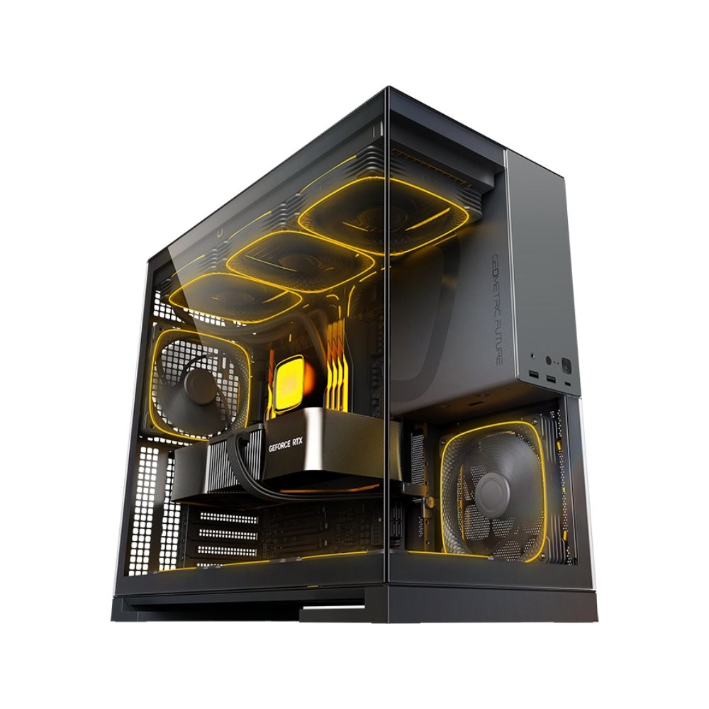 เคสคอมพิวเตอร์ GEOMETRIC FUTURE Model5 Black/Gray (GF-CGC-MODEL5KG)