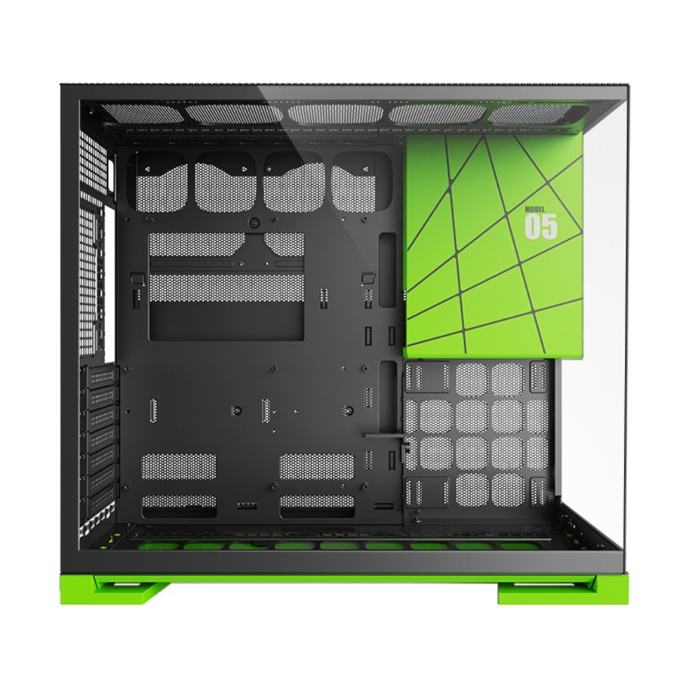 เคสคอมพิวเตอร์ GEOMETRIC FUTURE Model5 Black/Green (GF-CGC-MODEL5KGN)