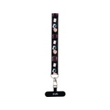 QPLUS x KAKAO Friends สายคล้องโทรศัพท์ Fluffy Ribbon Hand Strap Black