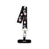 QPLUS x KAKAO Friends สายคล้องโทรศัพท์ Fluffy Ribbon Hand Strap Black