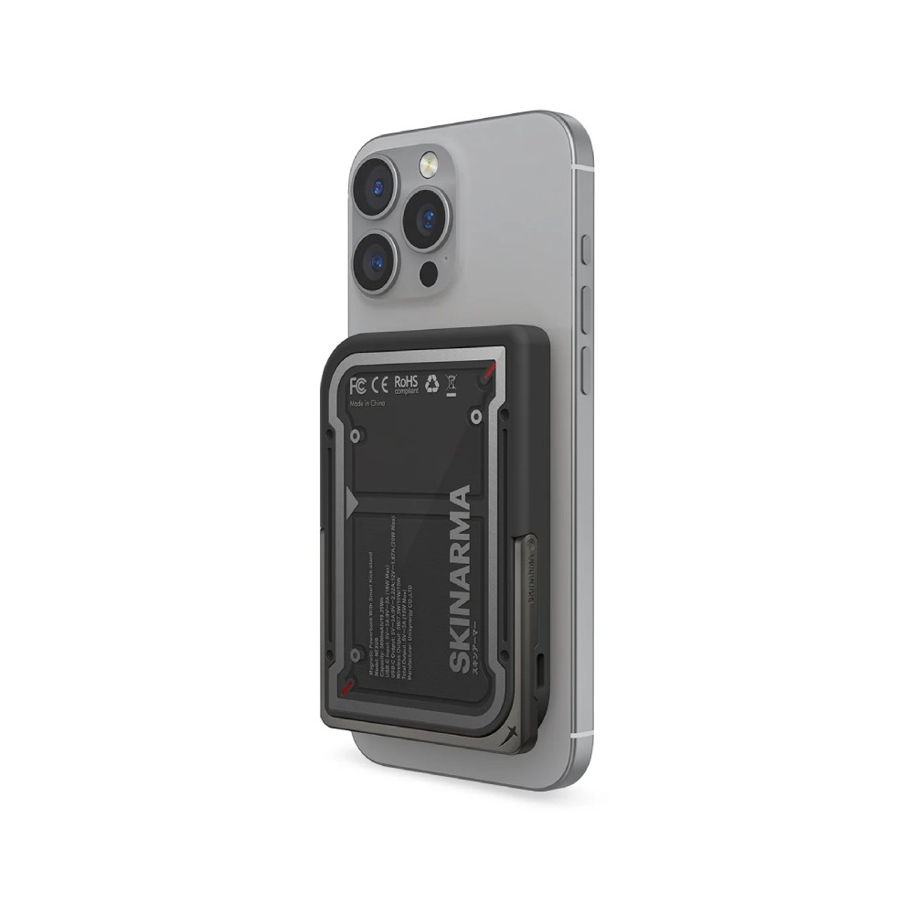 พาวเวอร์แบงค์ Skinarma 5,000 mAh 20W Magnetic Wireless Kick-Stand NEXUS Mecha Black