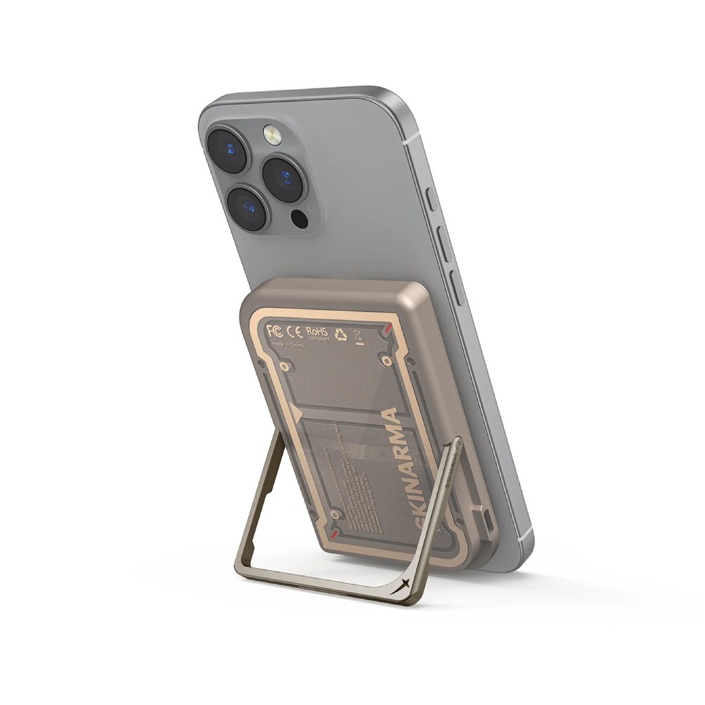 พาวเวอร์แบงค์ Skinarma 5,000 mAh 20W Magnetic Wireless Kick-Stand NEXUS Mecha Dessert Gold