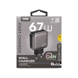 อะแดปเตอร์ WHY Wall USB Charger 1 USB-A / 3 USB-C (PD67W) Gray (WC-3464)