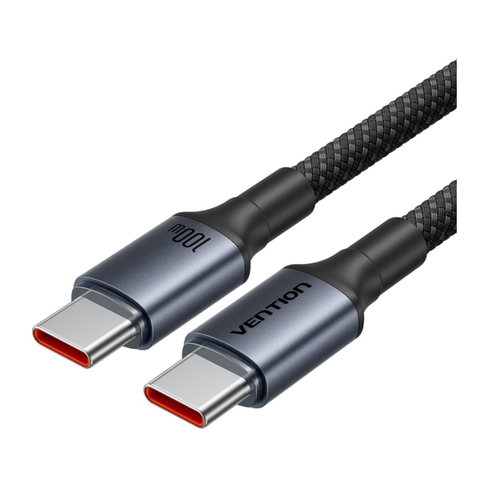 สายชาร์จ VENTION USB-C to USB-C Cable DATA 100W 1.5M Black (TSGBG)