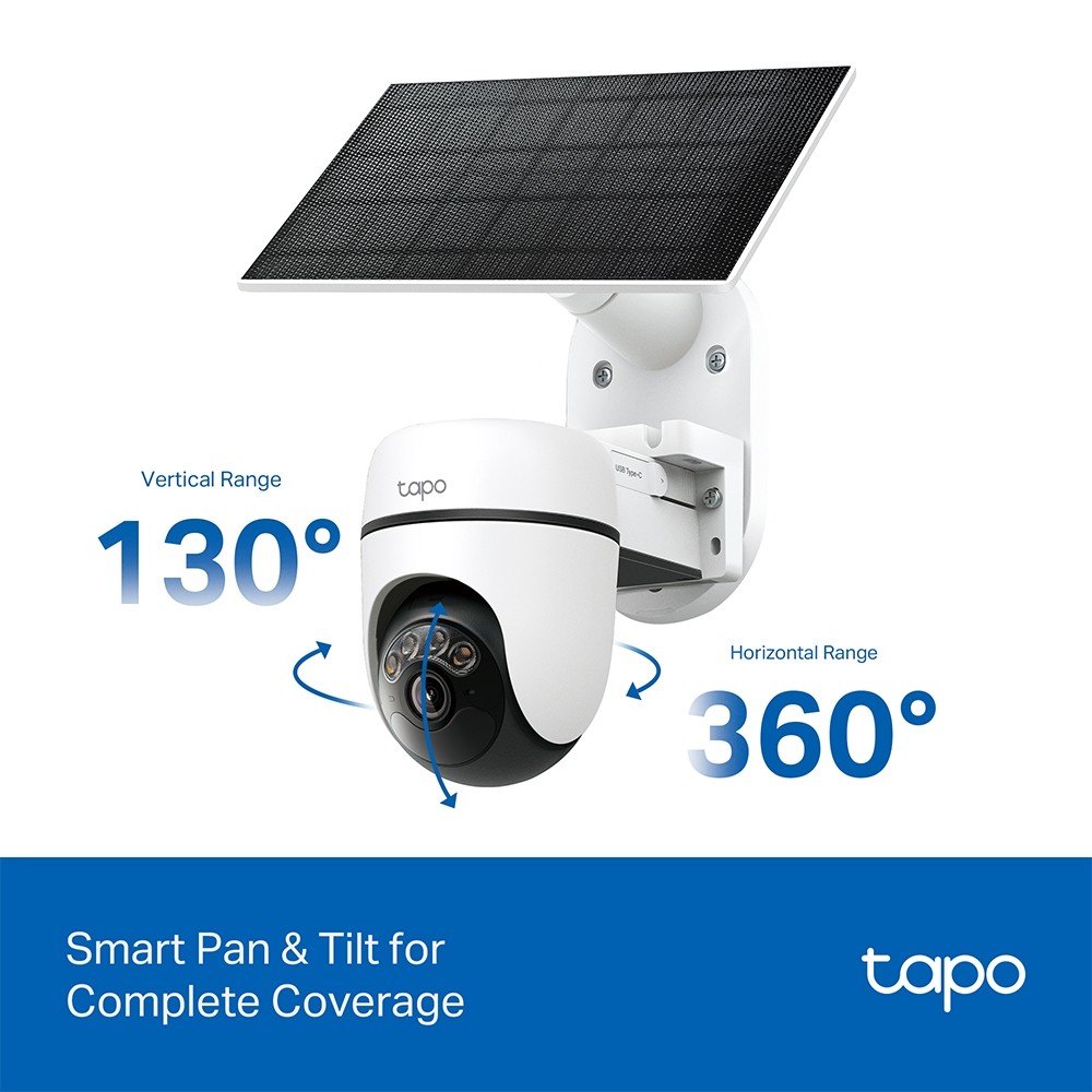 กล้องวงจรปิด TP-Link Tapo C610 KIT Solar-Powered Pan/Tilt Security Camera Kit 3MP