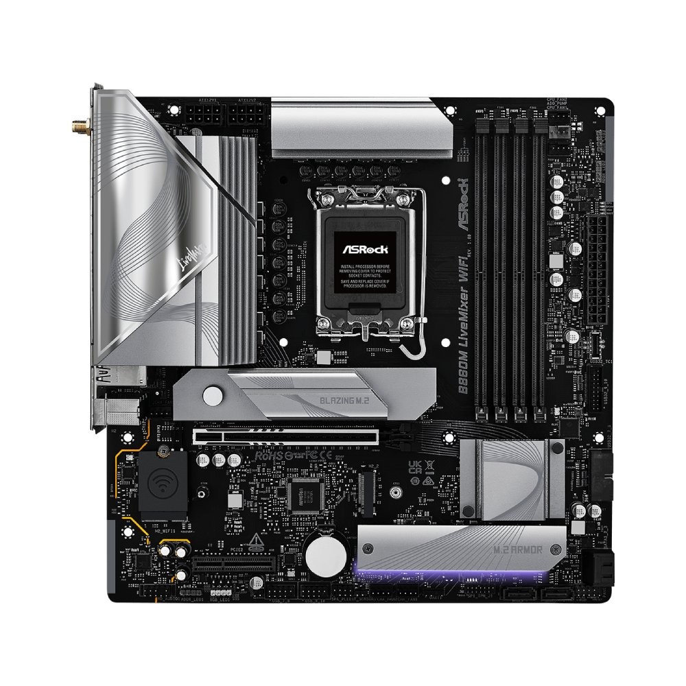 เมนบอร์ด ASROCK B860M LiveMixer WiFi DDR5 LGA1851