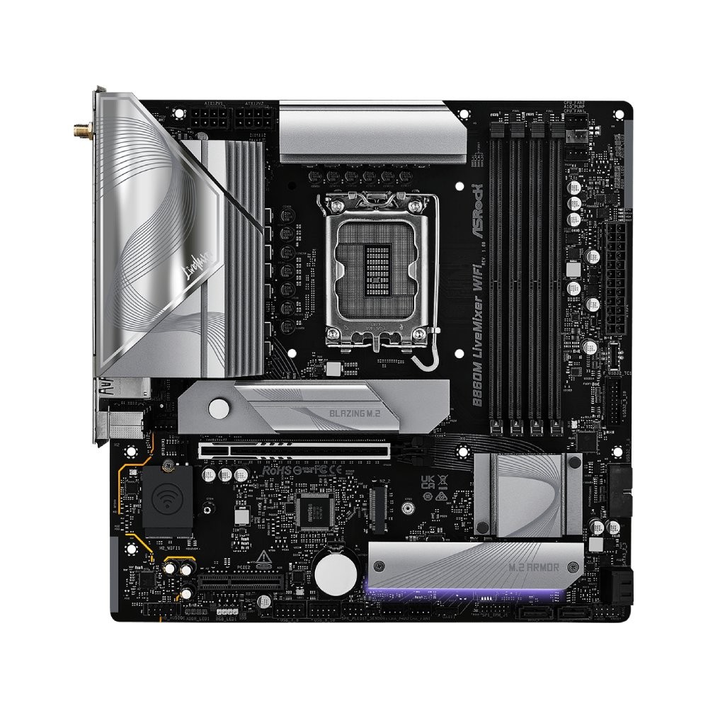 เมนบอร์ด ASROCK B860M LiveMixer WiFi DDR5 LGA1851