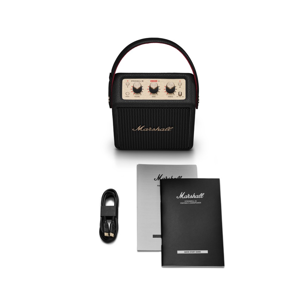 ลำโพงบลูทูธ Marshall Stockwell III Black and Brass