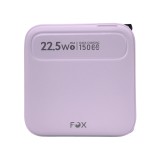 พาวเวอร์แบงค์ FOX 15,000 mAh LED Display Built-In Cable 3-in-1 22.5W UP1501 (CCC) Purple
