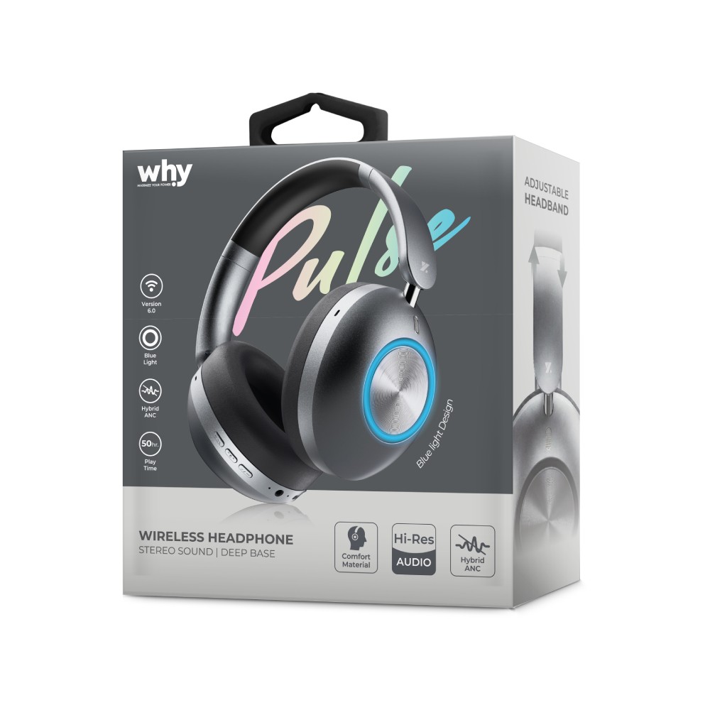 หูฟัง Why Headphone Wireless Pulse EP-3243 Dark Gray