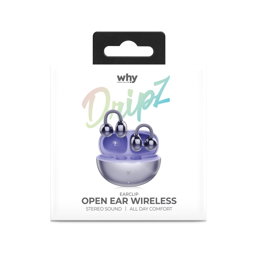 Why หูฟัง Open Ear Dripz TWS Earclip EP-3204 Purple