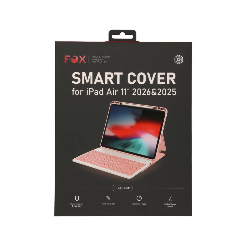 เคสคีย์บอร์ด FOX iPad Air6/7/8 11inch 2026 (M2/M3/M4) Pink