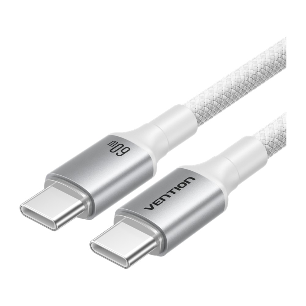 สายชาร์จ VENTION USB-C to USB-C Cable DATA 60W 1.5M White (TSFWG)