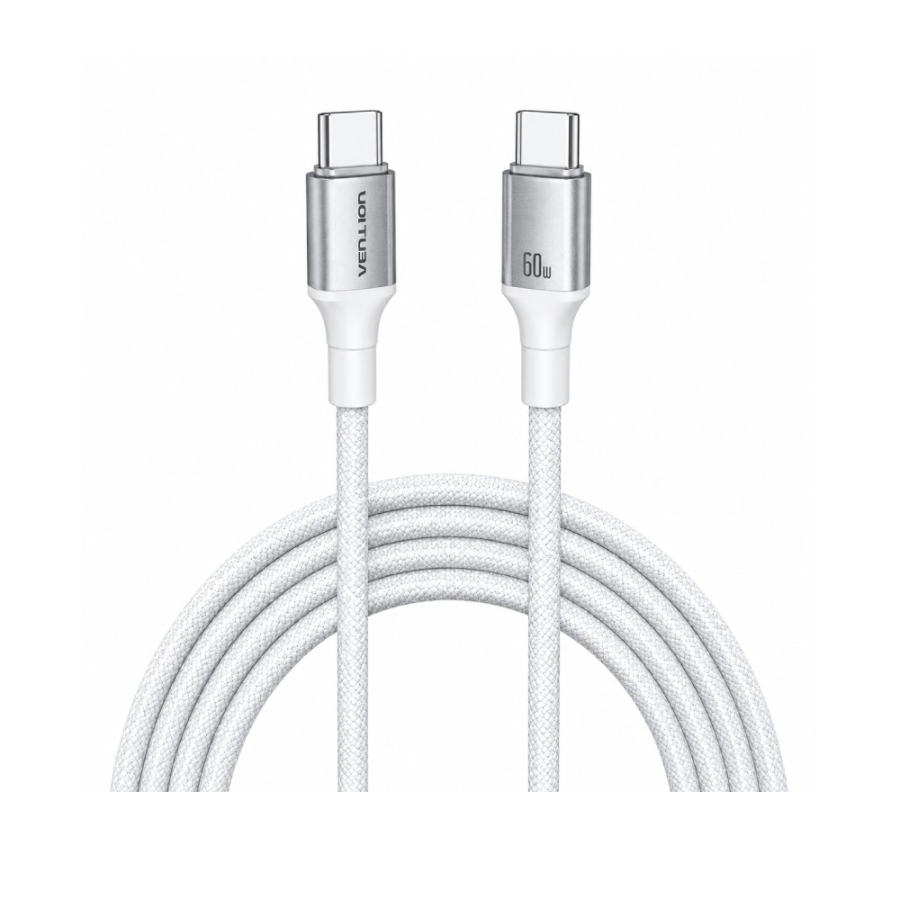 สายชาร์จ VENTION USB-C to USB-C Cable DATA 60W 1.5M White (TSFWG)