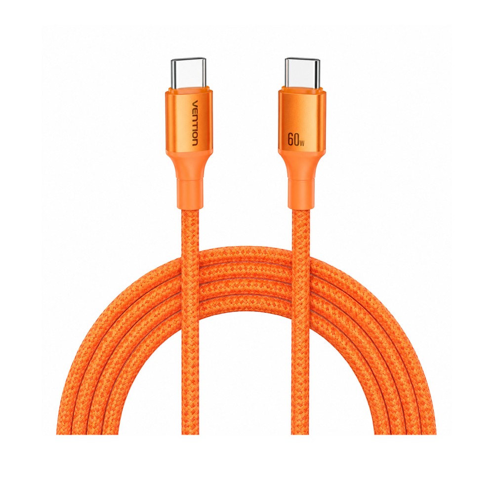 สายชาร์จ VENTION USB-C to USB-C Cable DATA 60W 1.5M Orange (TSFOG)