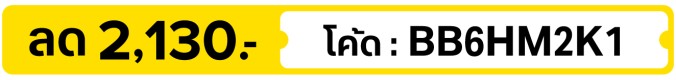 ลด 2,130.-  ใช้โค้ด   BB6HM2K1 (1-31 Jul 2026)