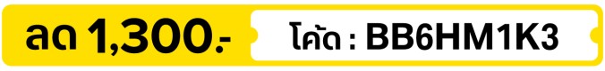 ลด 1,300.-  ใช้โค้ด   BB6HM1K3 (1-31 Jul 2026)