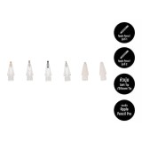 หัวปากกาไอแพด QPLUS Tips for Gen1/2 6-in-1 White/Clear