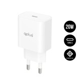 อะแดปเตอร์ QPLUS Wall USB Charger 1 USB-C (PD20W) White (AP-21) (TISI)