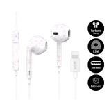 หูฟัง QPLUS Wired Earbud Lightning Ribbon White